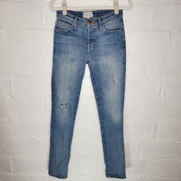 Current/Elliott Denim - Current Elliott Women's Size 25 Jeans The Traveler Button Fly Distressed